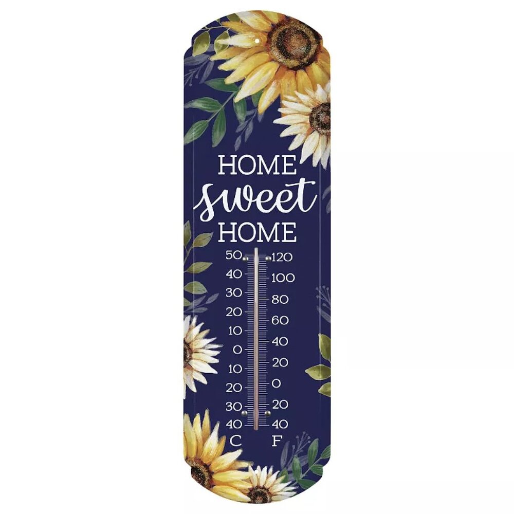 Carson "Home Sweet Home" Indoor/Outdoor Garden Thermometer, New-in-Box